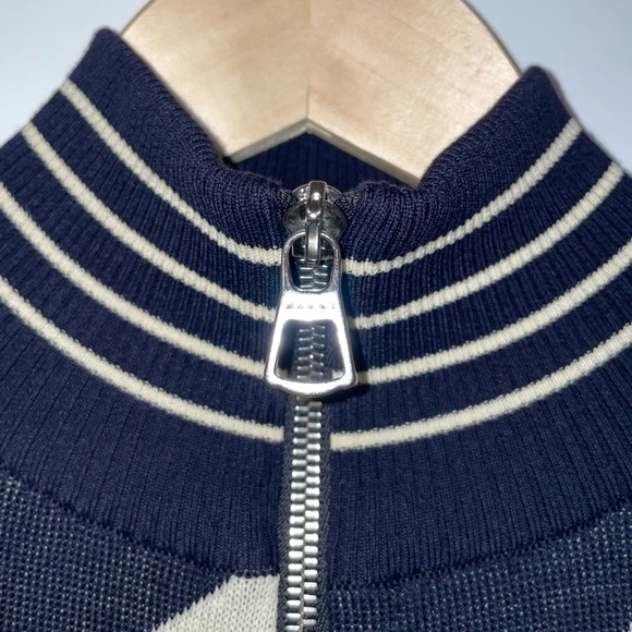Marni 70’s Optical Tracksuit Cardigan In Ultramarine - Picture 4 of 5